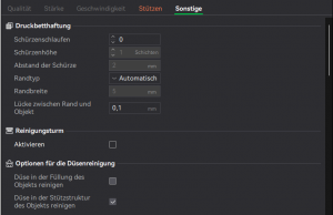 Einstellungen Bambustudio Trennschichtsupport